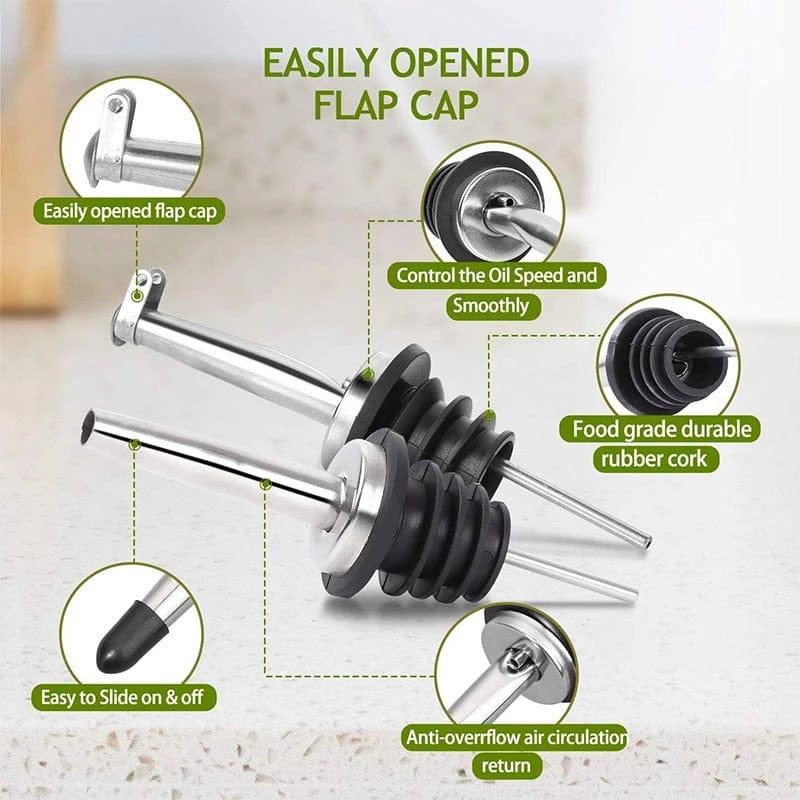 Glass Stainless with Steel Pourer