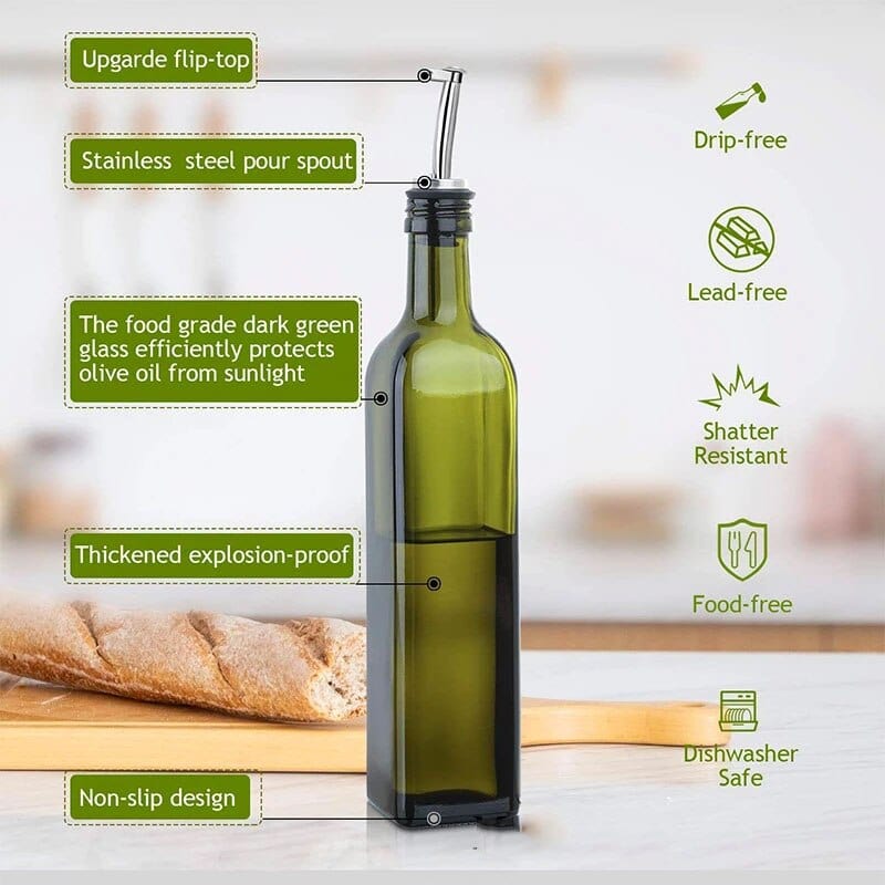 Glass Stainless with Steel Pourer