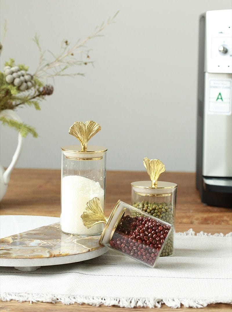 Gingko Sealed Storage Jars