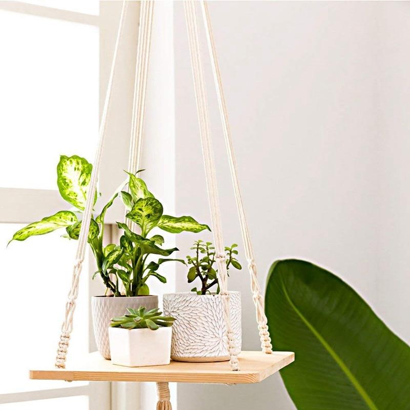 macrame hanging plant shelf Macrame Shelf – Still Serenity