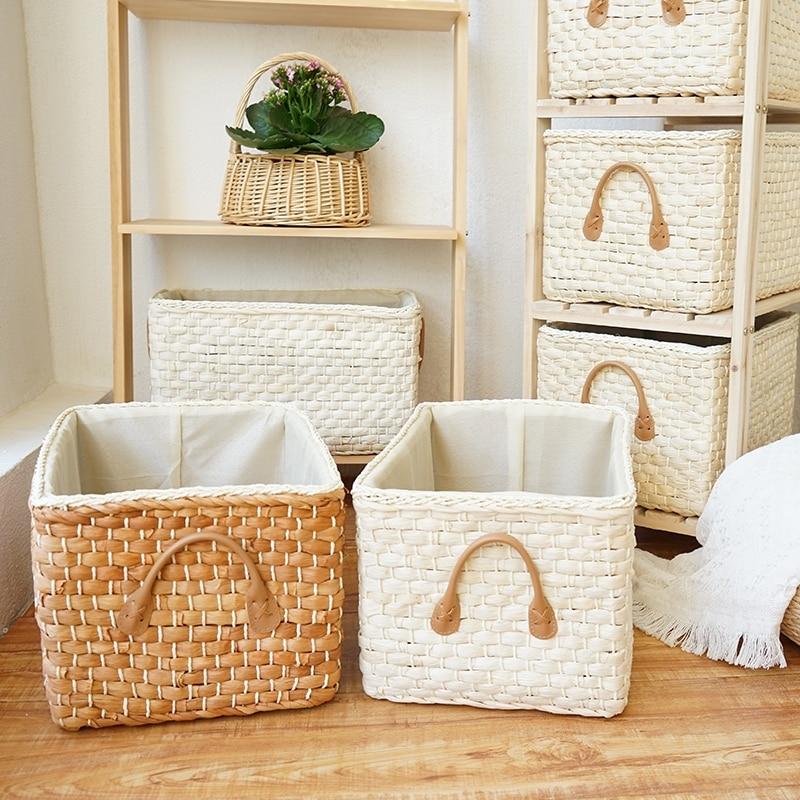 Decorative Storage Basket for Shelves Clothes Linen Closet Basket
