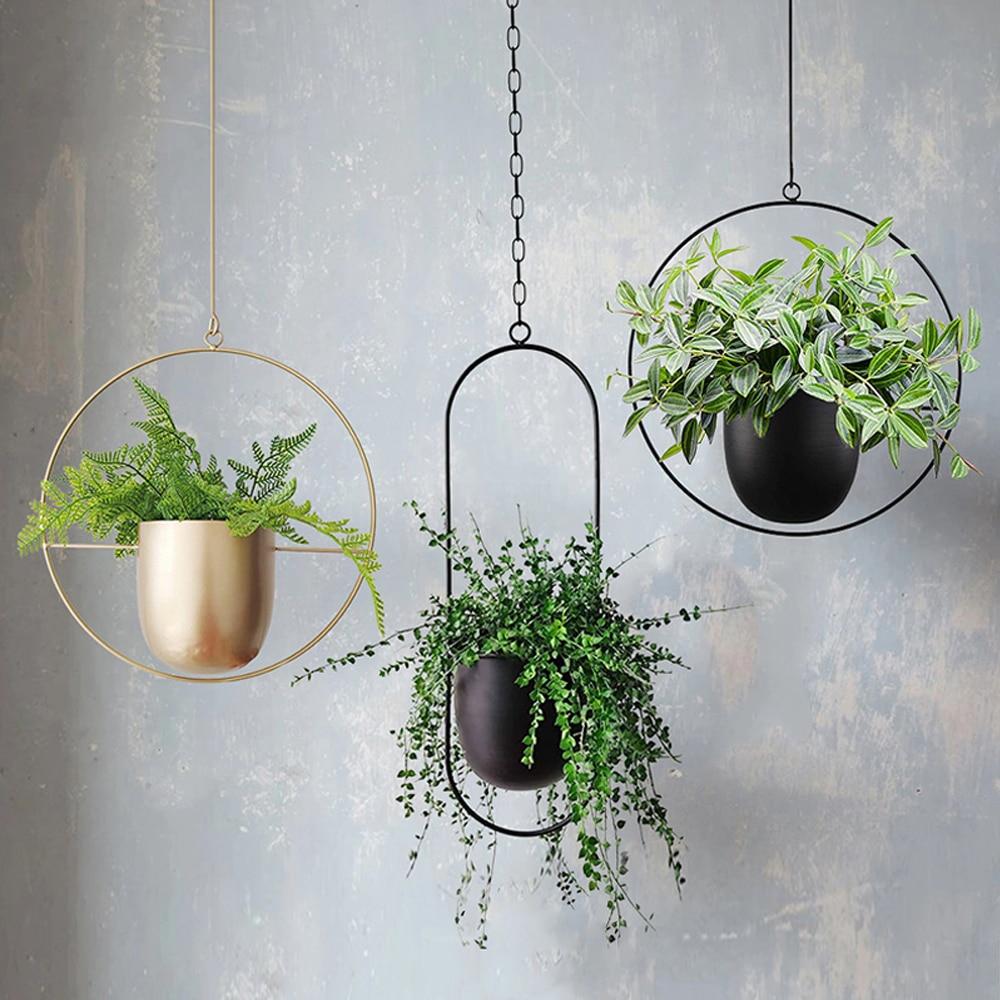 chain hanging plant holders Metal hanging Pot