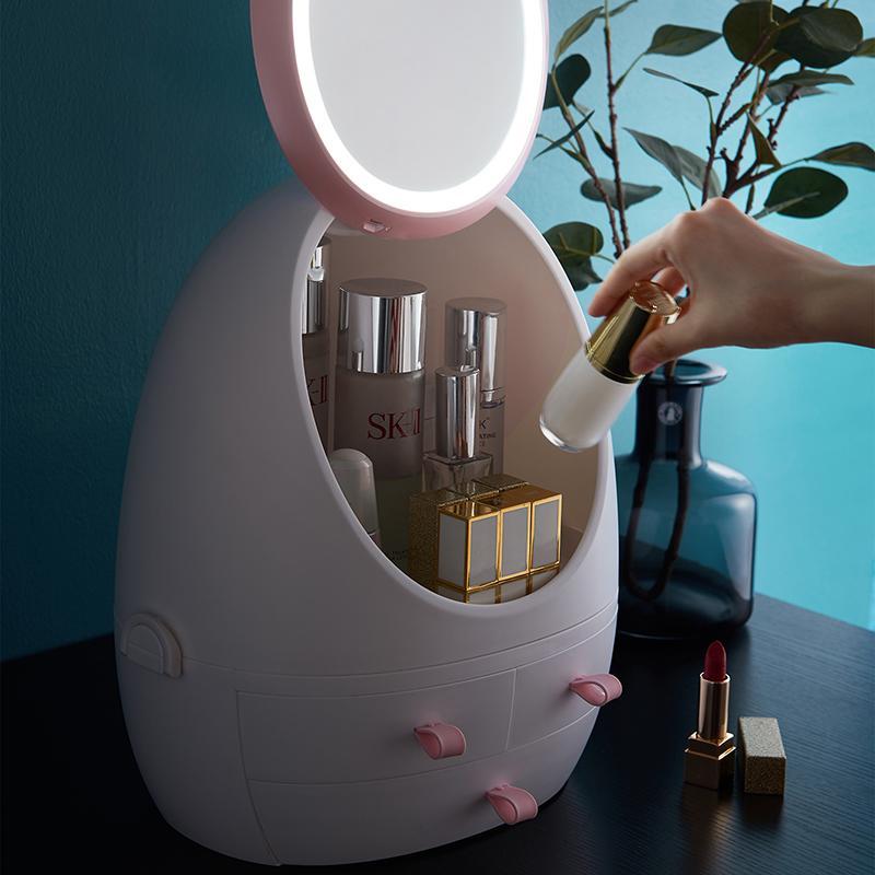 Cosmetics Storage Mirror