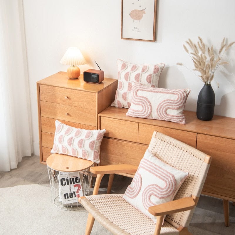 Blush Tuft Pillow Cover