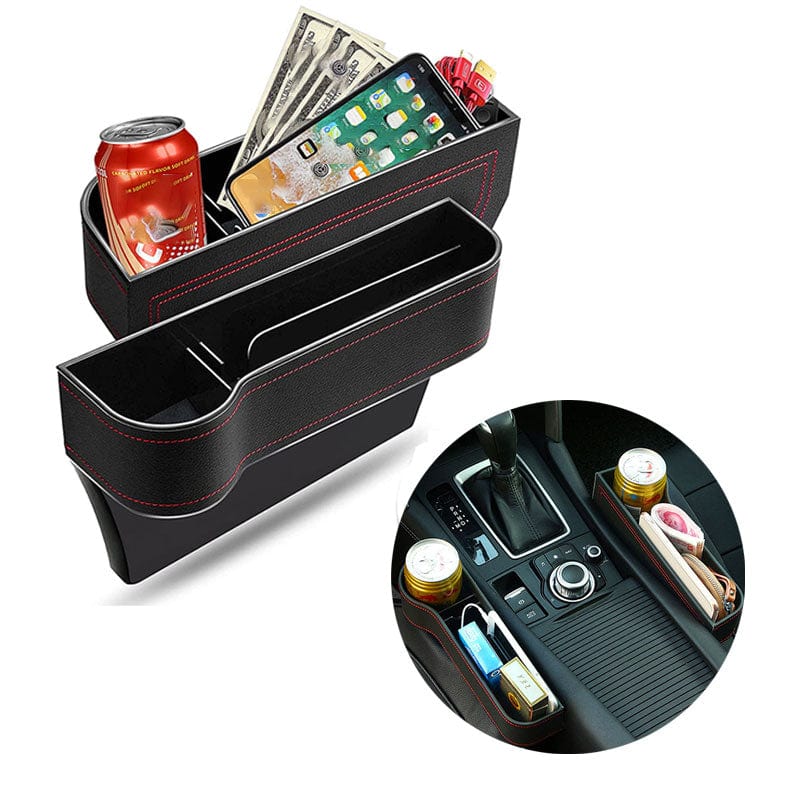 Car Auto Right Seat Side Pocket Organizer Gap Filler Storage Bag w/ Cup  Holder