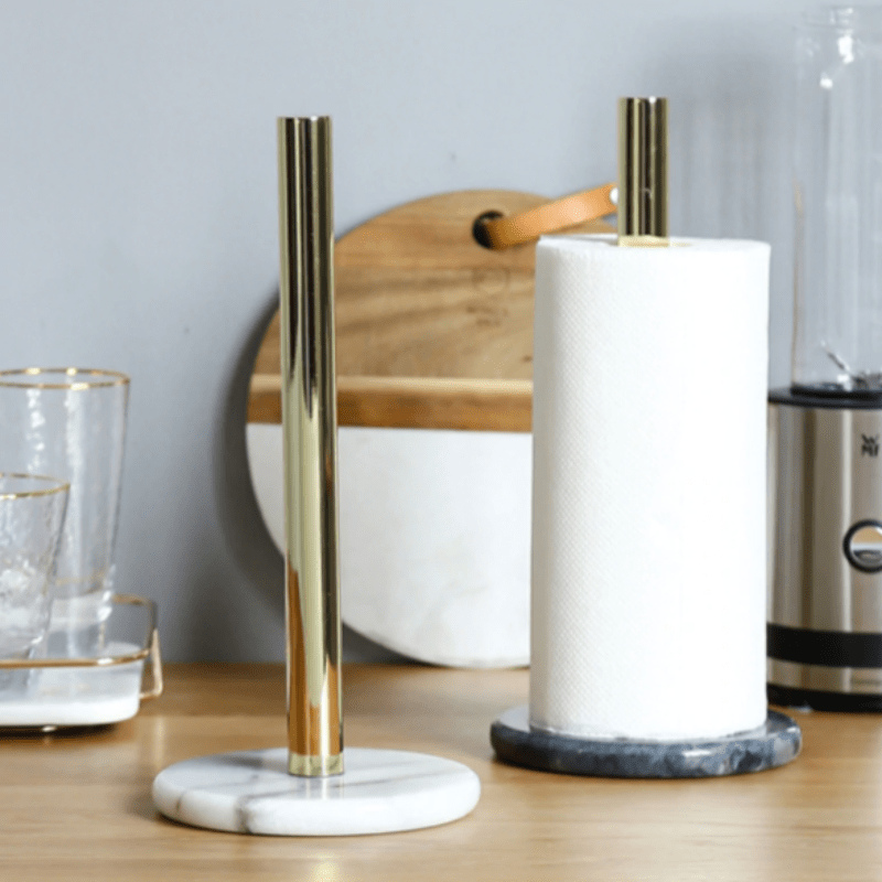 NearMoon Standing Paper Towel Holder, Kitchen Roll Brushed Gold