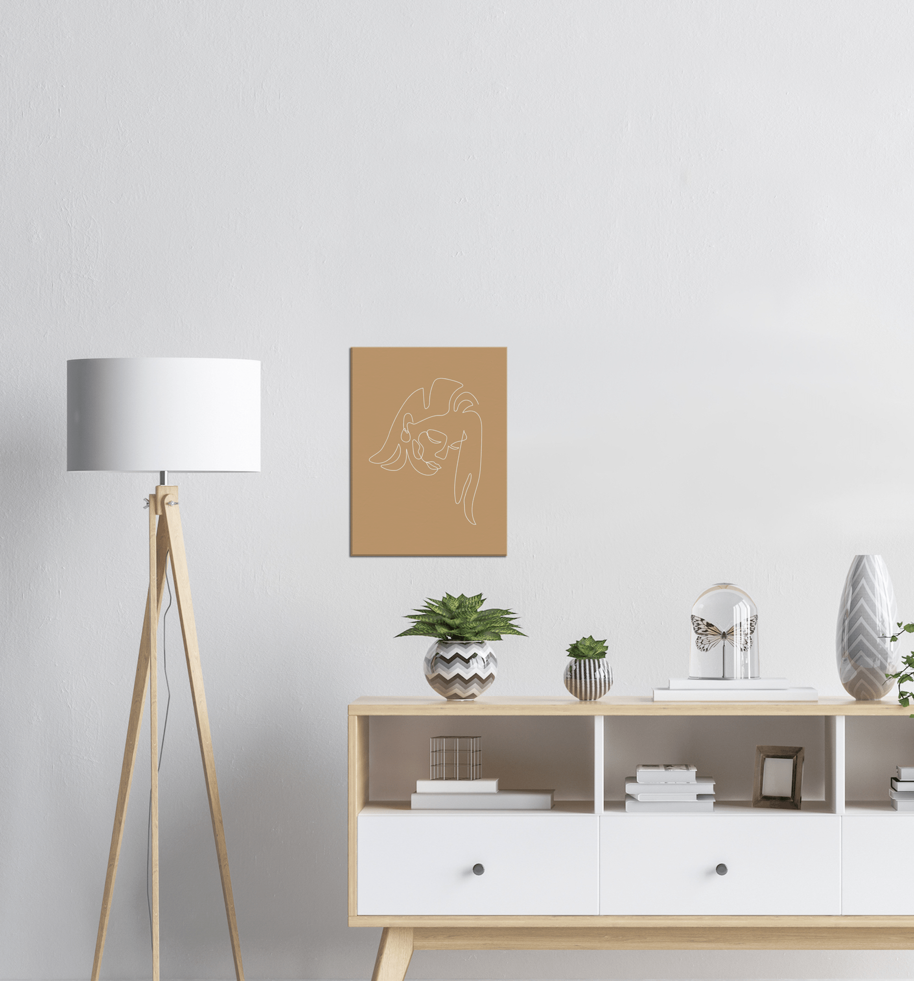 Line Silhouette Canvas