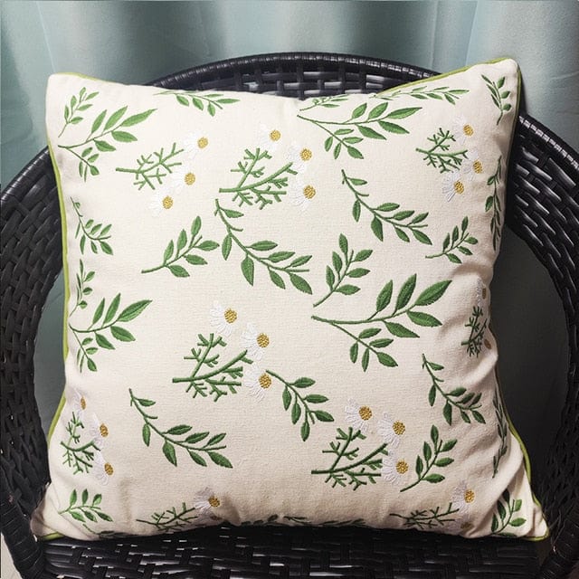 Embroidered Pillow Cover