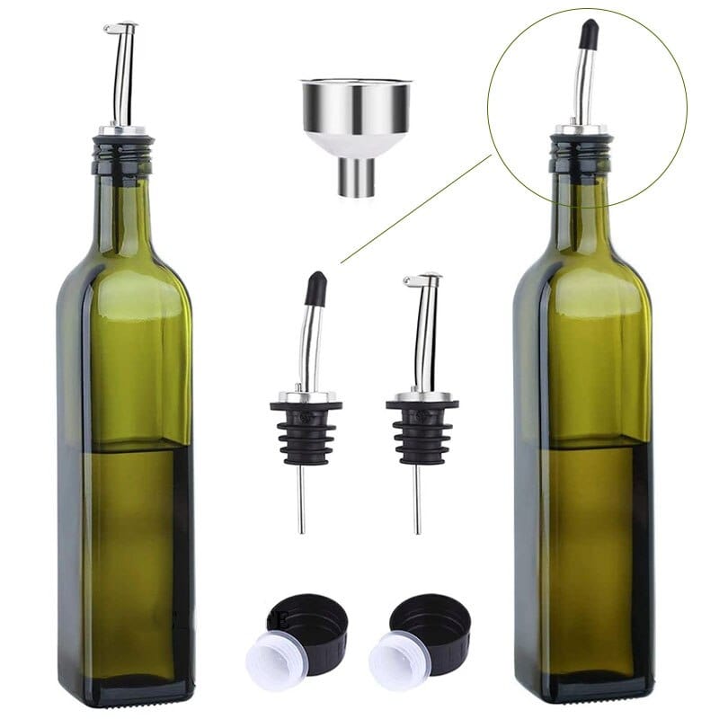 Glass Stainless with Steel Pourer