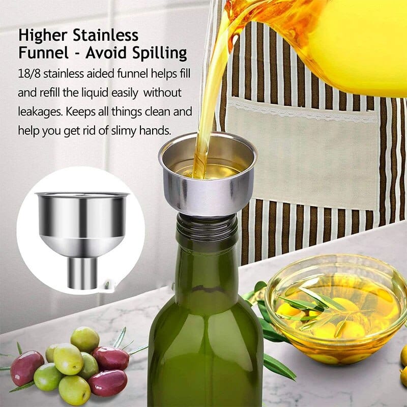 Glass Stainless with Steel Pourer