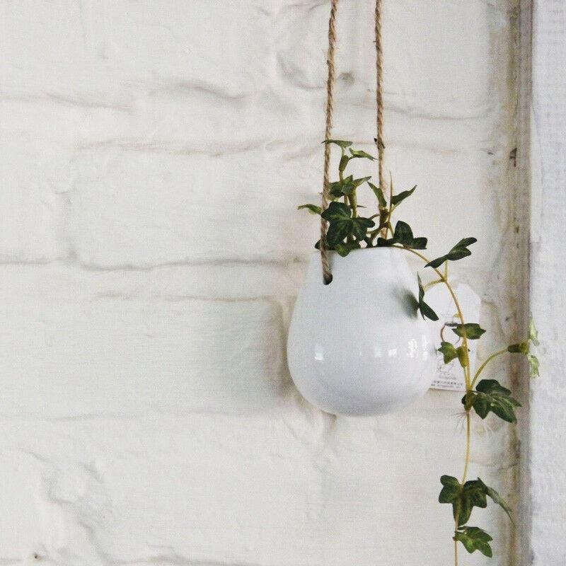 outdoor white hanging planter Mini Hanging Planter – Still Serenity