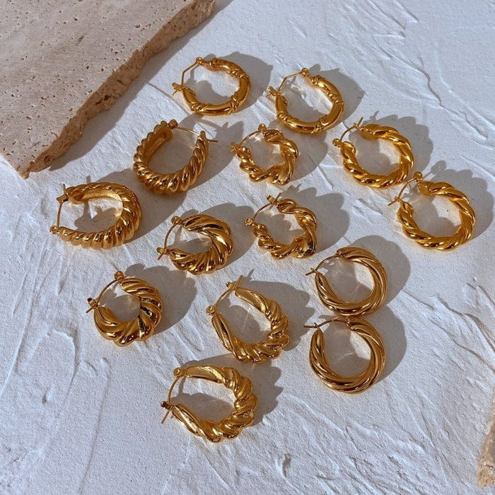 ER HOOP EARRING Gold emma ピアス Emma Double C-Hoop Earring