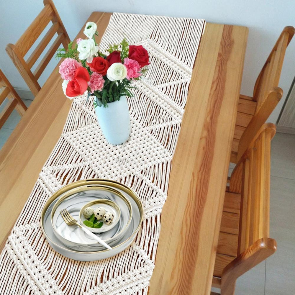 Macrame Table Runner – Still Serenity