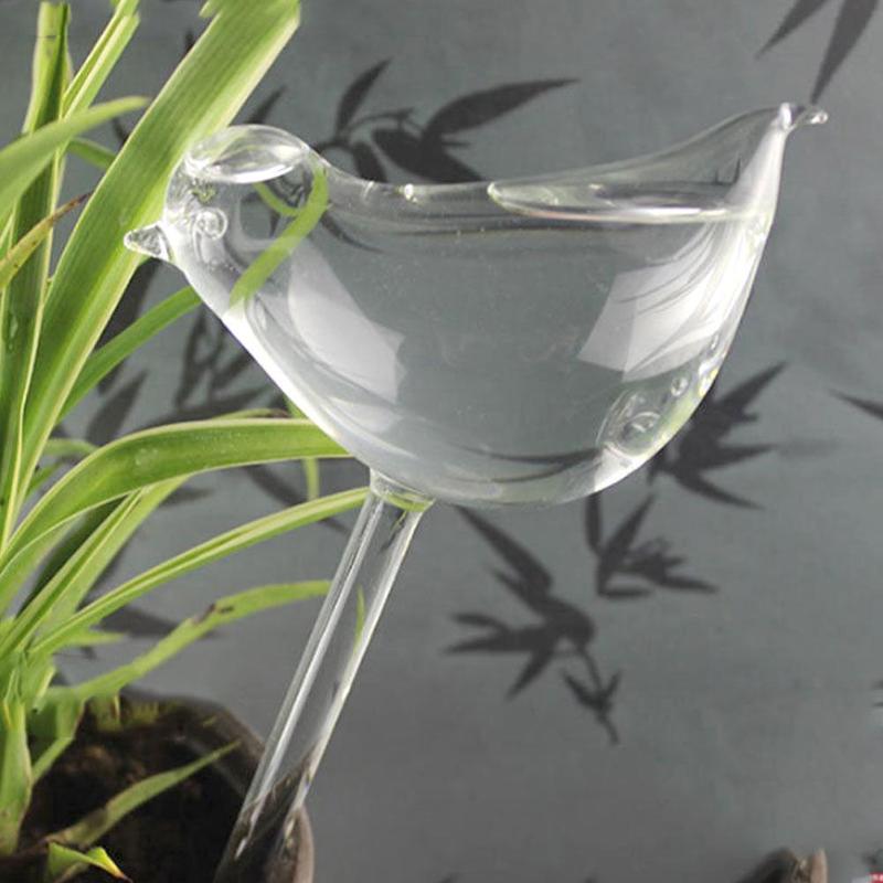 Self Watering Glass Bird