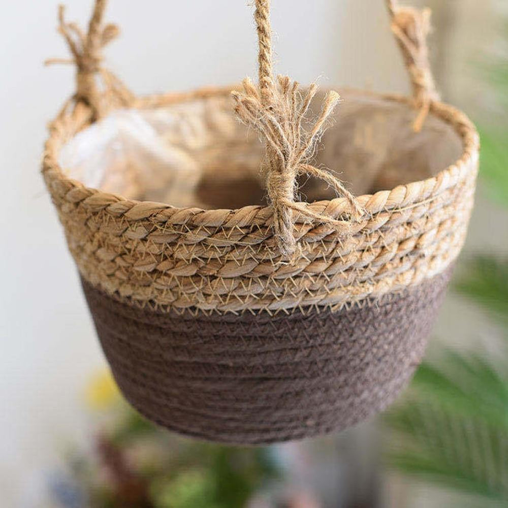 wicker hanging baskets for plants Rattan Hanging Basket – Still Serenity