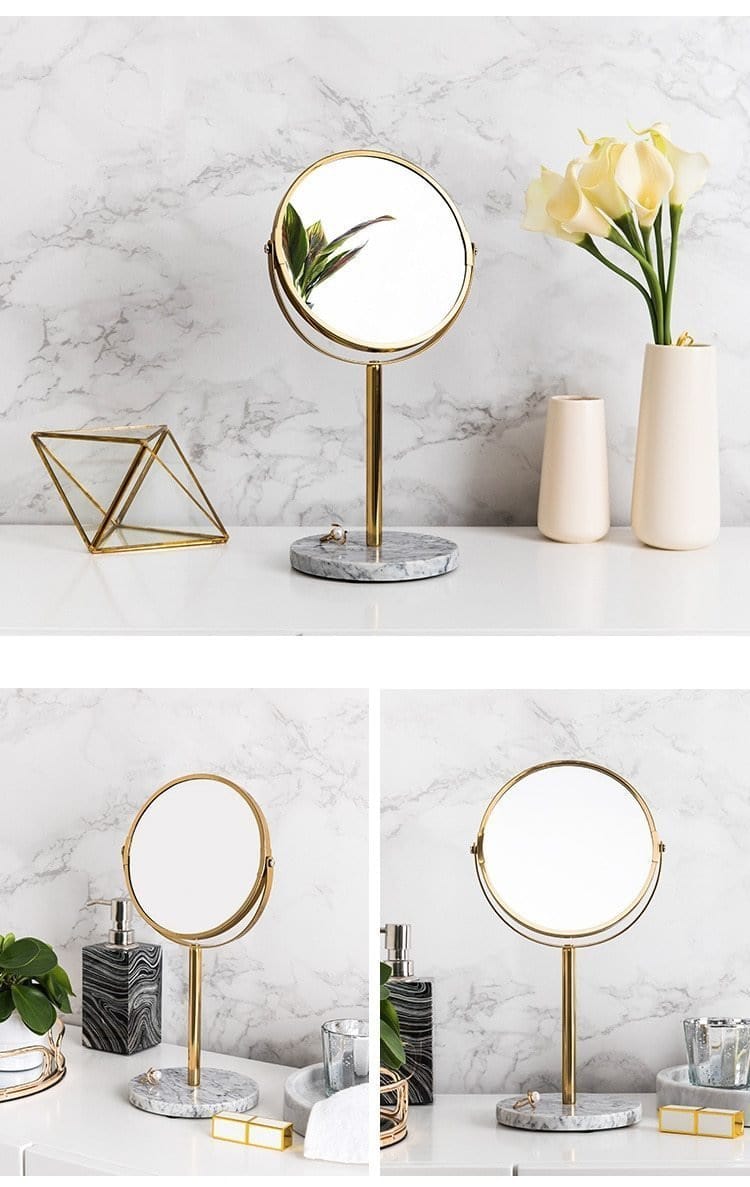Round Marble Mirror