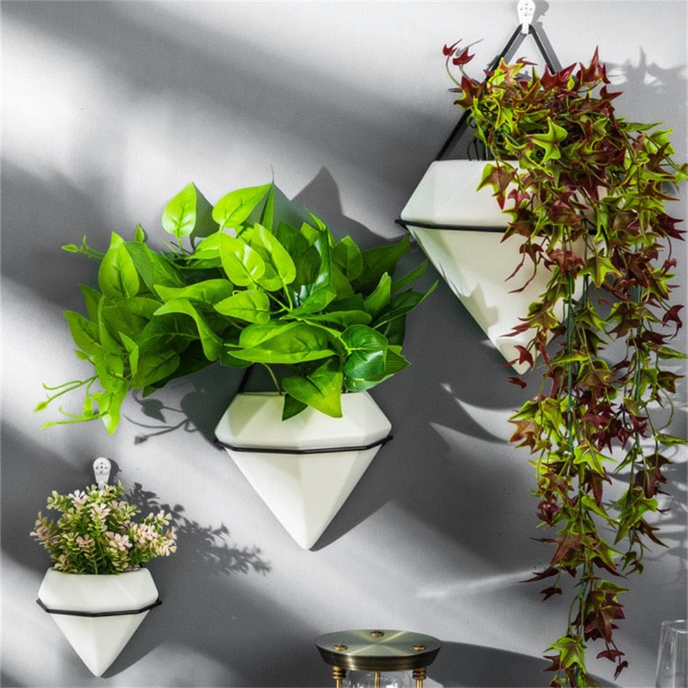wall hanging plant containers Hanging Triangle Pot – Still Serenity