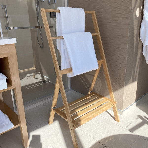 Bamboo Towel Stand