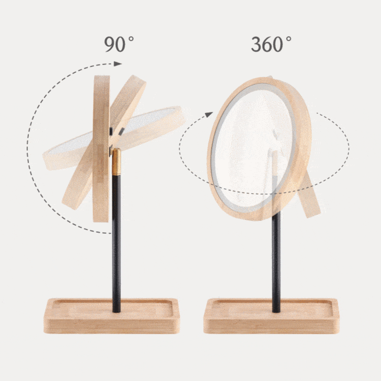Wooden Makeup Mirror