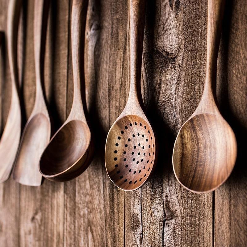 Teak Wood Kitchen Utensil Set