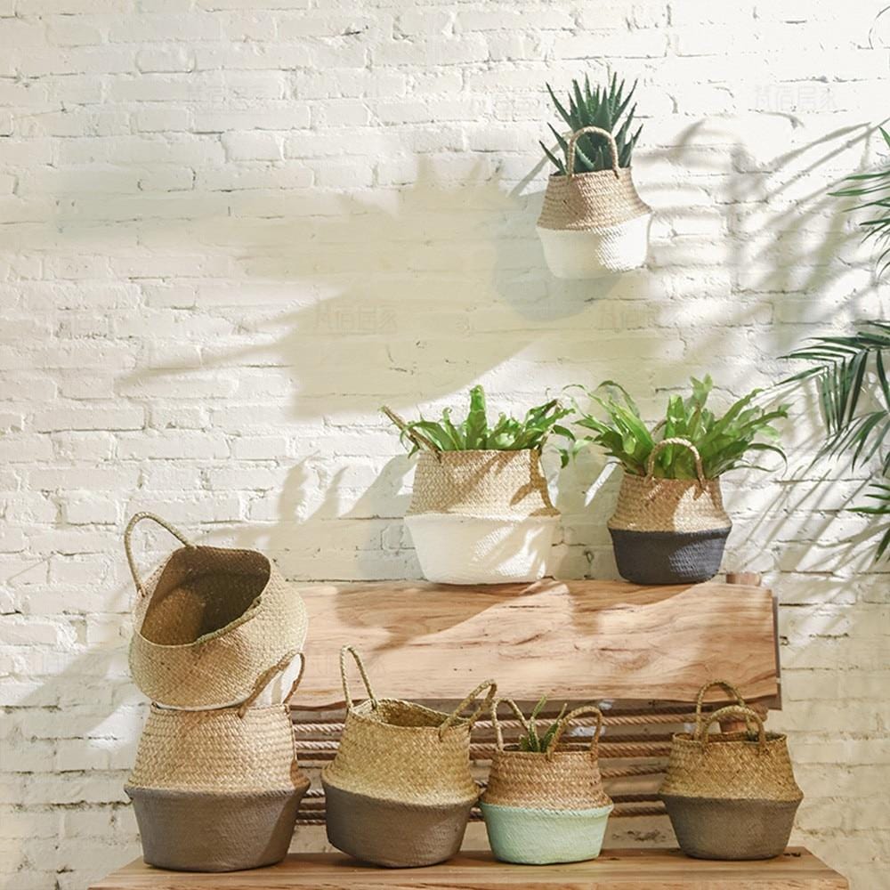 baskets for potted plants Seagrass Wicker Basket – Still Serenity