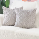 Geometric Plush Pillow Cover