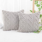 Geometric Plush Pillow Cover