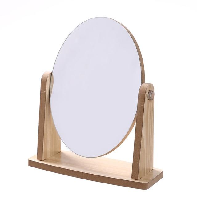 Wood Table Mirror
