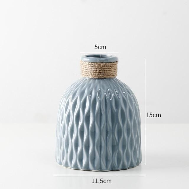 Textured Ceramic Vase – Still Serenity