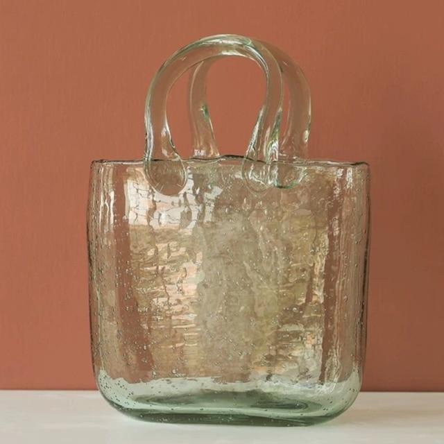 Glass Basket Vase