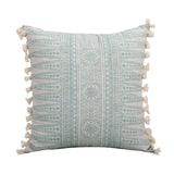 Seafoam Fringe Pillow Cover