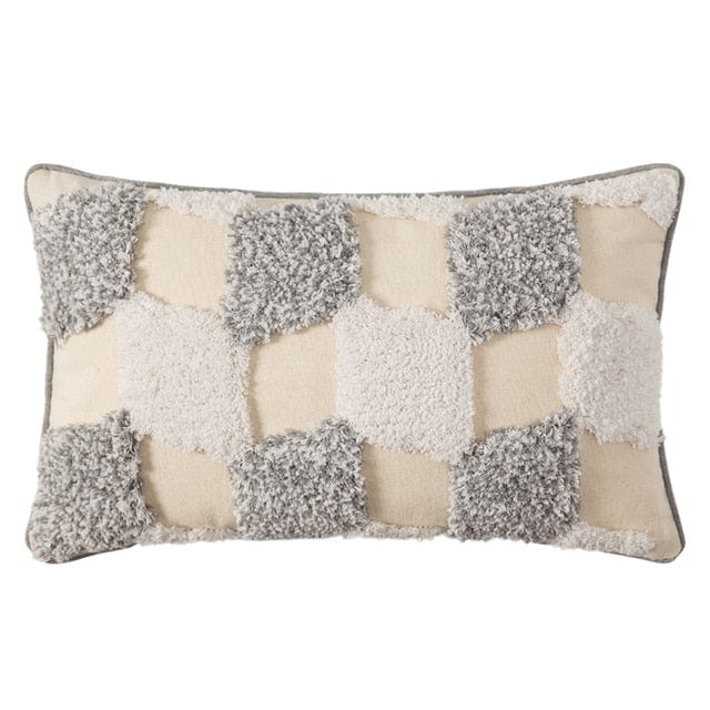 Boho Grey Tassel Pillow Cover